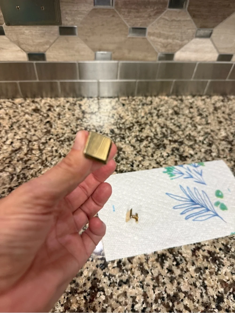 SWANK Gold Square Cufflinks - Polished Finish